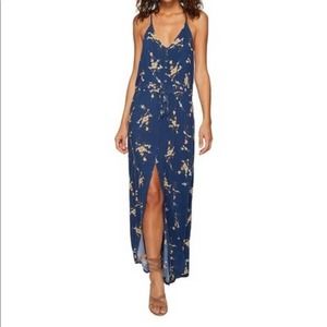 Rip Curl Floral Maxi Dress Navy/Teal Racerback XS